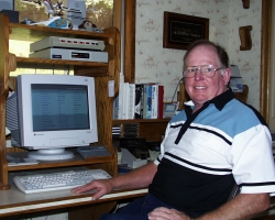 Pat Duncan at desk